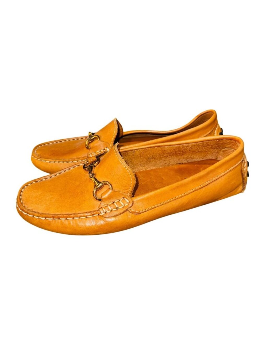 Mercanti Fiorentini Tan Leather Horsebit Loafers Womens 9 Preppy Classic Money